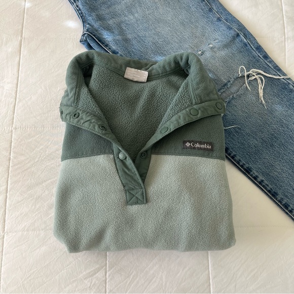 Columbia Tops - Columbia Women's Half Snap 2 Tone Fleece Pullover With Pocket size medium